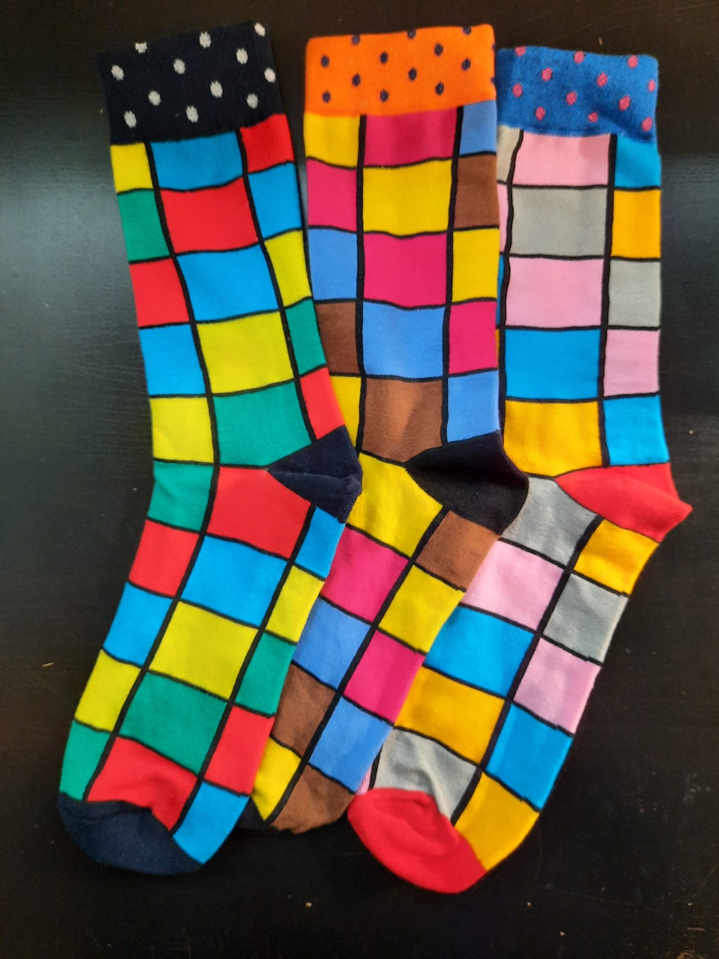 Colorful Squares - Crew and Ankle Socks