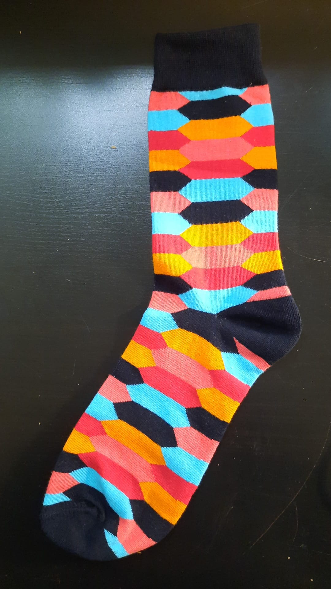 Multi-Colored Honey Comb Shaped Socks
