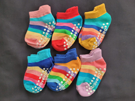 Baby Rainbow Grippy Socks 6-12 Month Old