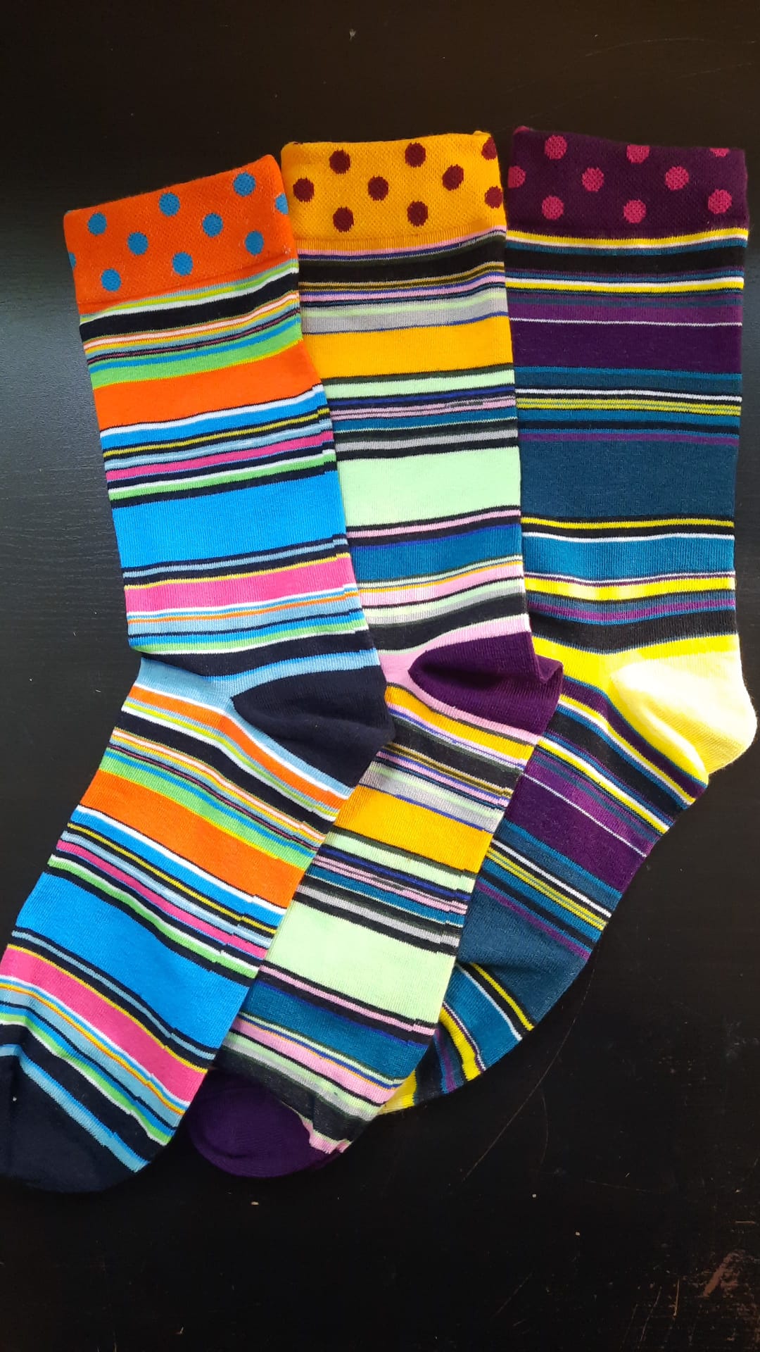 Colorful Stripes Socks - Crew and Ankle