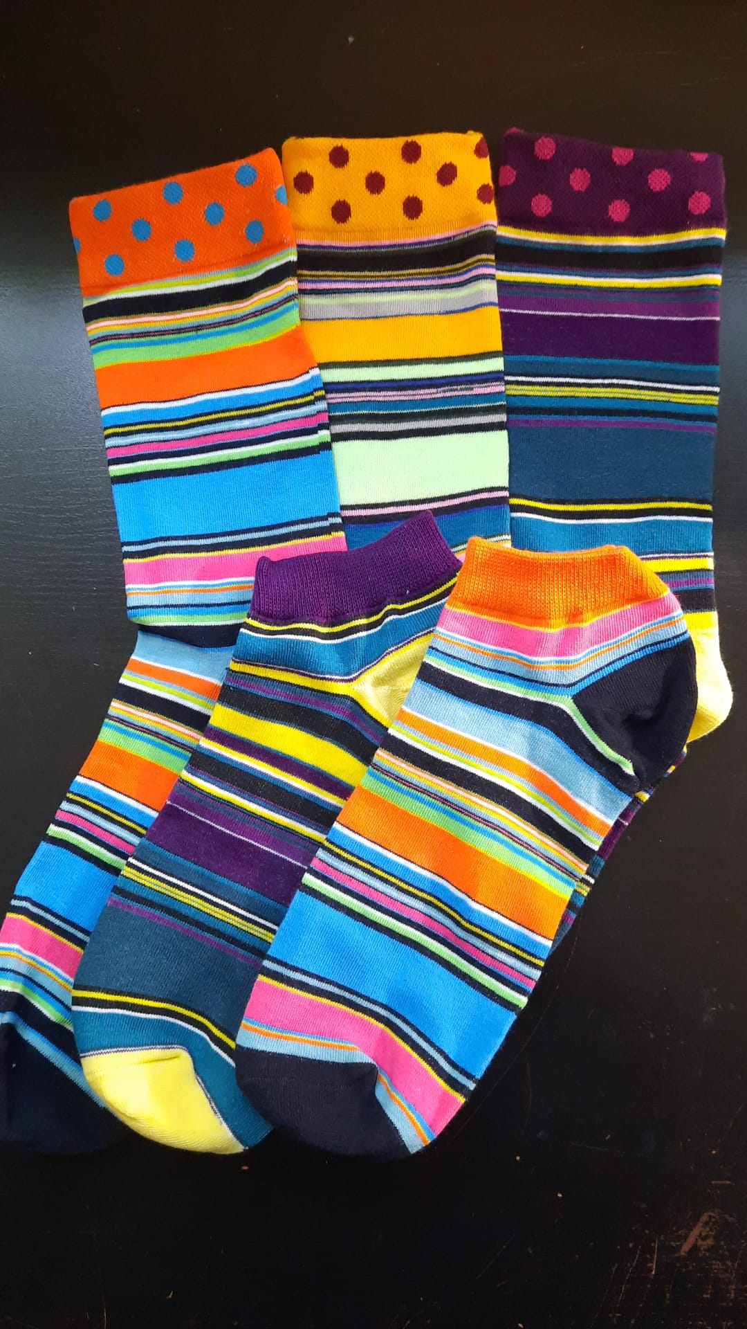 Colorful Stripes Socks - Crew and Ankle