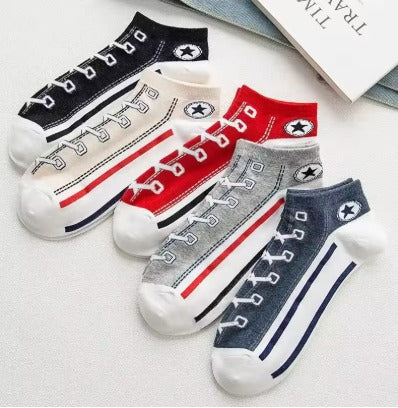 Converse-Style Shoe Ankle Socks