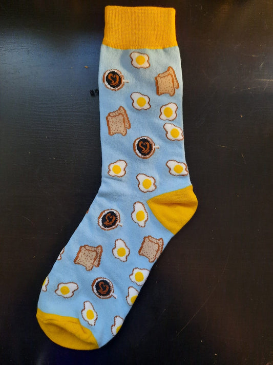 Toast, Eggs and a Cappuccino socks