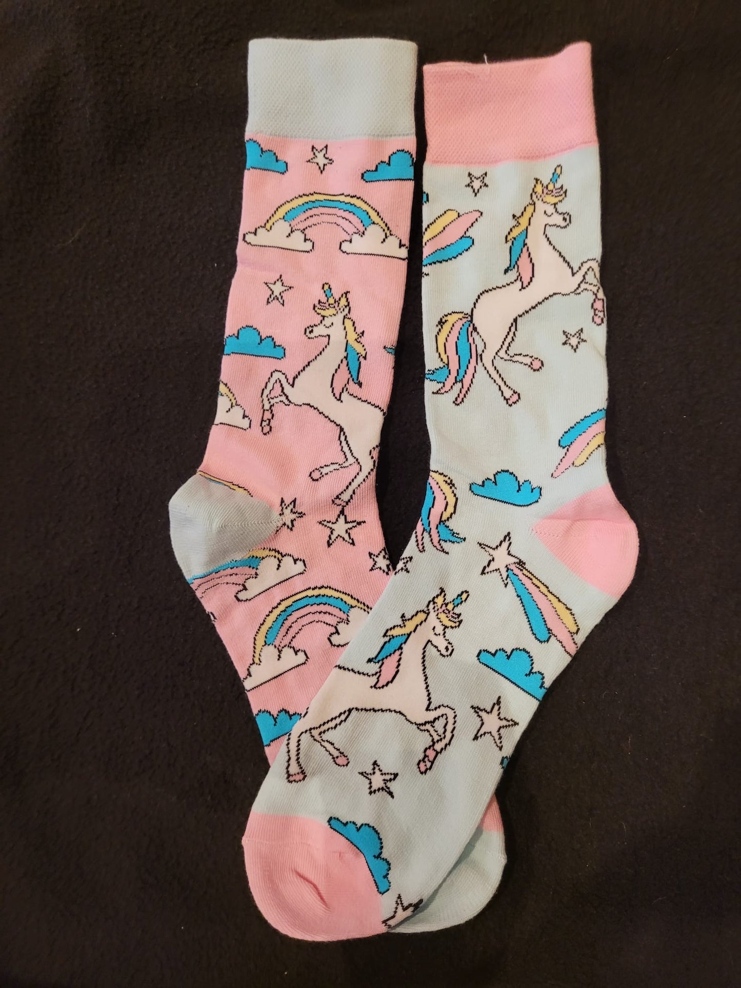 Unicorn - Blue Sock and Pink Sock